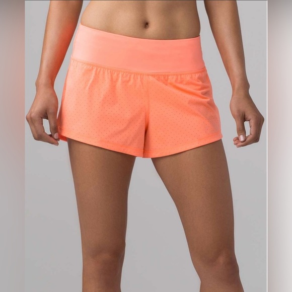 Lululemon Final Lap Short (2.5") in Pop Orange - Picture 1 of 6